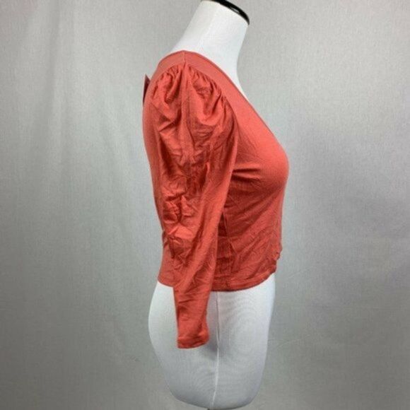 Love, Fire Cropped Surplice Wrap V-neck top - Picture 7 of 7